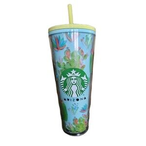 STARBUCKS Been There Series ARIZONA CACTUS ACRYLIC COLD CUP TUMBLER VENTI 24oz